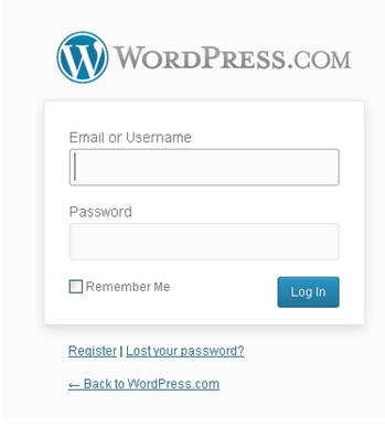 login page